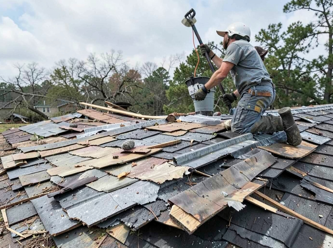 Storm Damage Roof Repair in Tyler